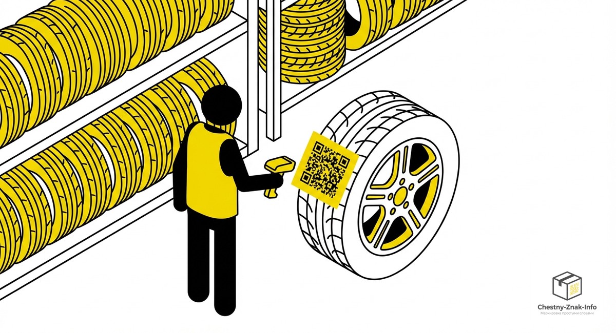 Маркировка шин и автопокрышек в системе «Честный ЗНАК» — правила для бизнеса в 2025